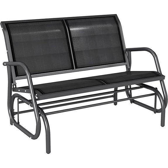 outsunny two person glider bench
