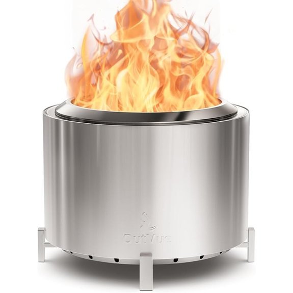 outvue 27 stainless smokeless firepit