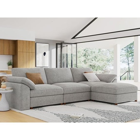 oversized l shape sectional sofa