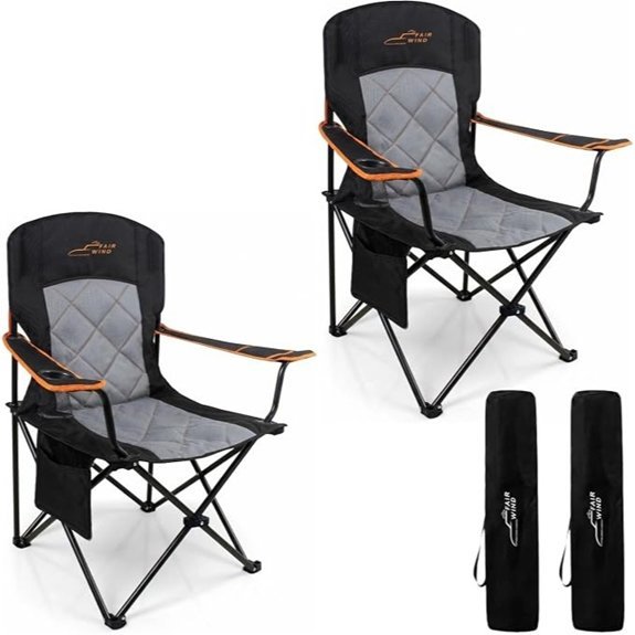 oversized padded camping chair 2 pack