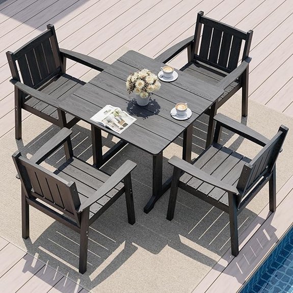 pamapic gray outdoor dining set