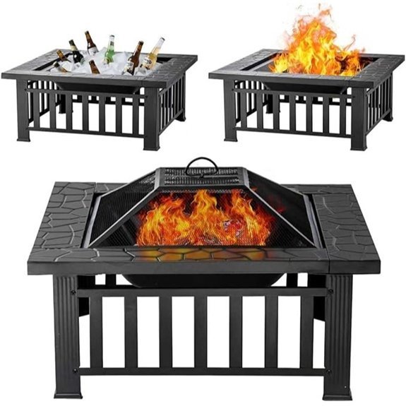 panovue 32 inch square fire pit