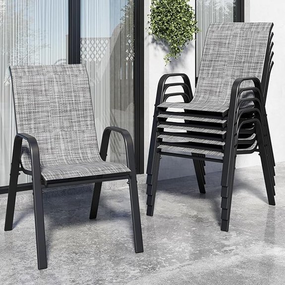 patio chairs set of six