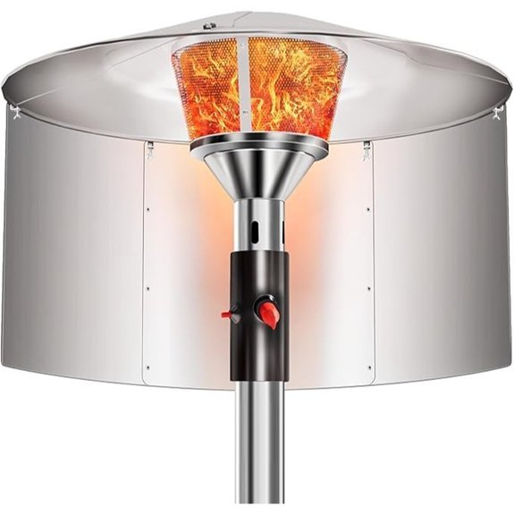 patio heater reflector shield
