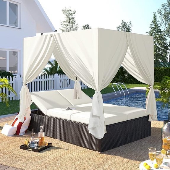 patio rattan chaise lounge