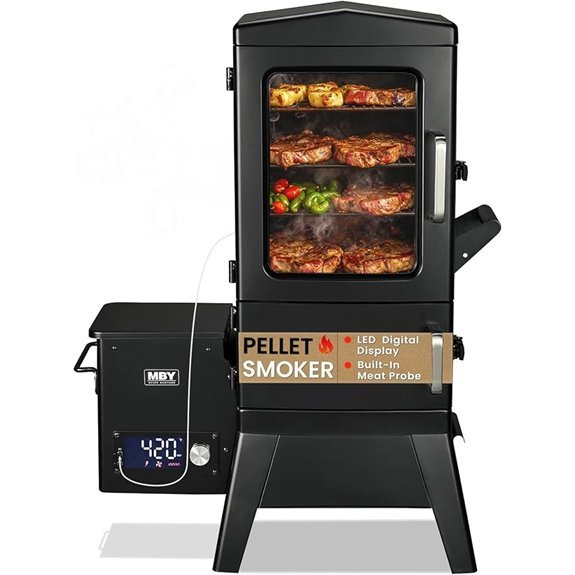 pellet smoker grill with thermostat
