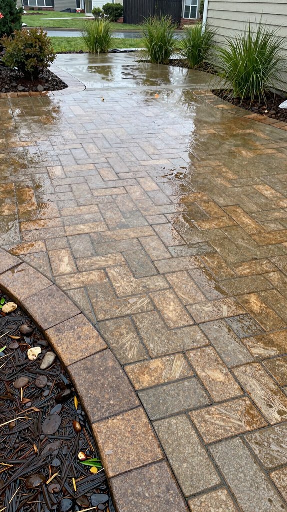permeable pavers curb drainage issues