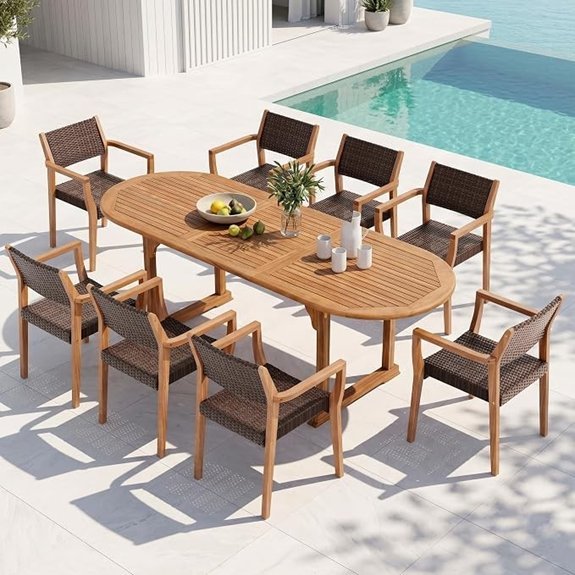 phi villa acacia wood set