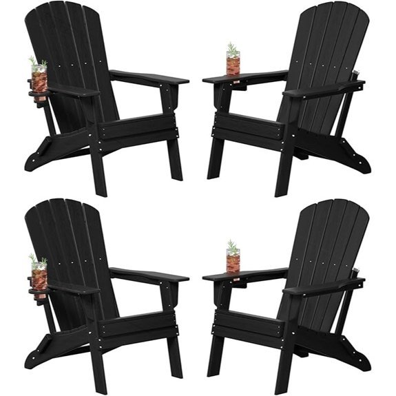 plawdlik black folding adirondack chairs