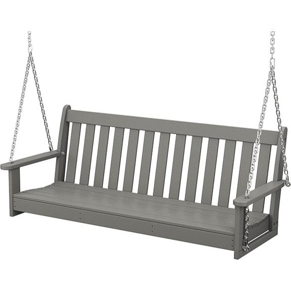 polywood gns60gy vineyard swing slate grey