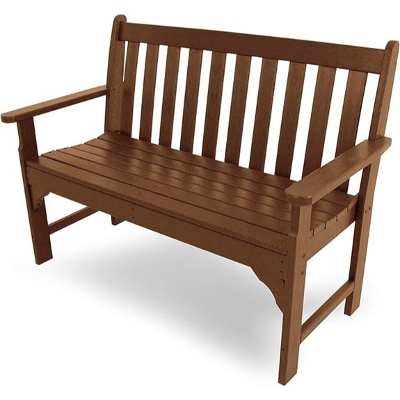 polywood vineyard 48 teak bench