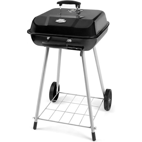 portable charcoal grill with wheels