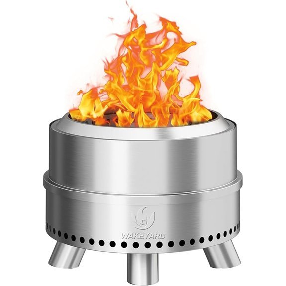 portable smokeless fire pit with accessories