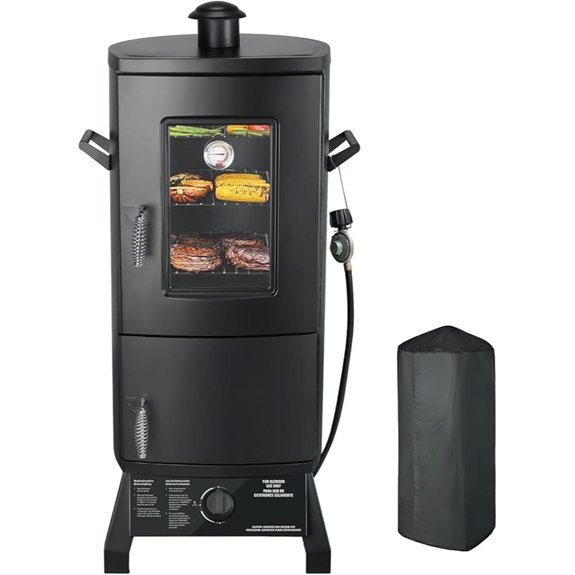 propane smoker with racks