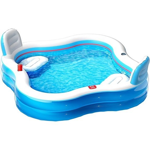 qpau inflatable pool with seats