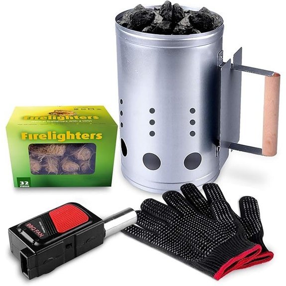 rapid charcoal chimney starter set