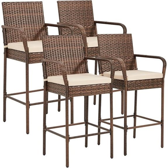 rattan barstools with cushions