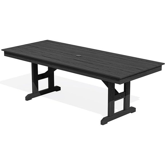 rectangular outdoor dining table