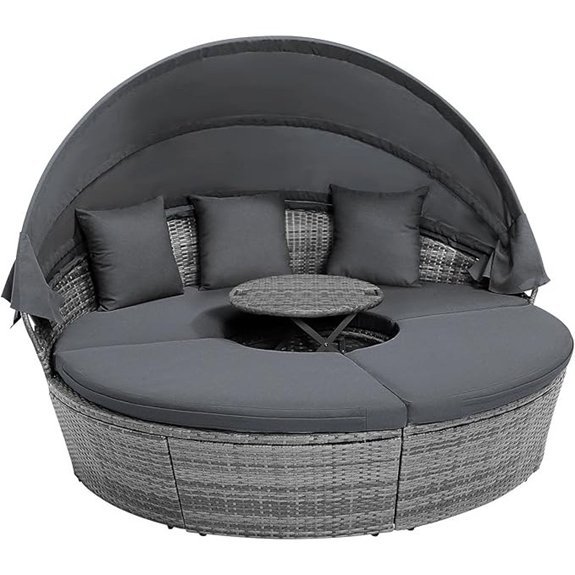 relax4life grey round daybed
