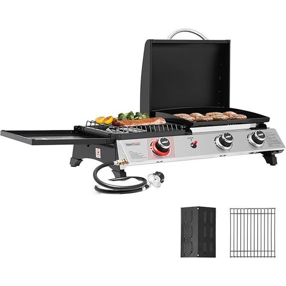 royal gourmet grill with griddle combo