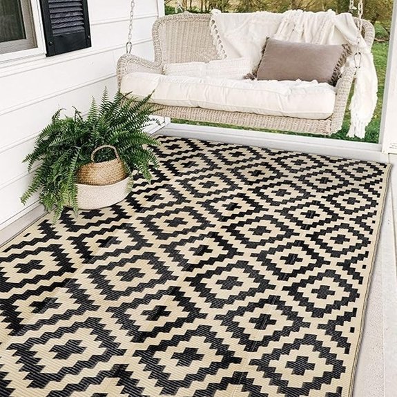 sand mine waterproof outdoor reversible rug 5x8