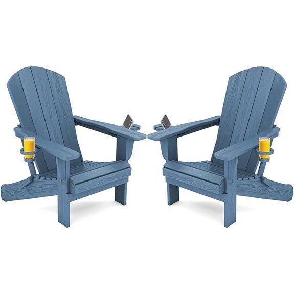 serwall navy folding chairs set