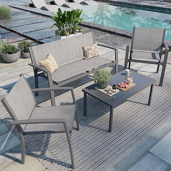 shintenchi silver patio set