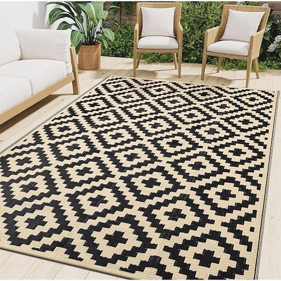 smiry waterproof reversible rug