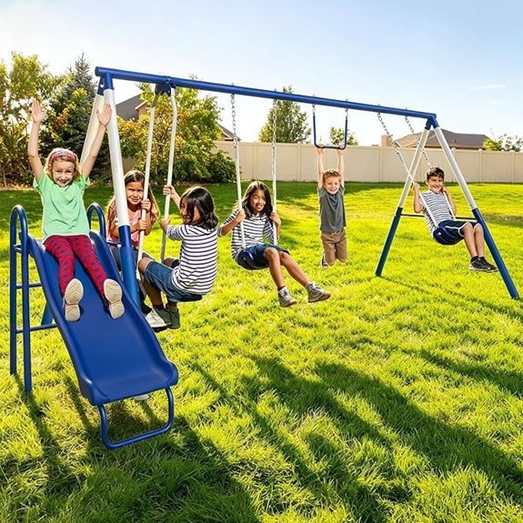 sportspower arcadia metal swing set