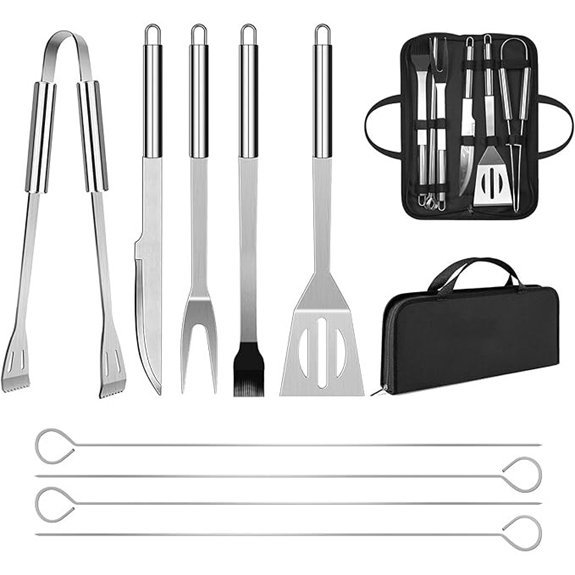 stainless steel bbq set