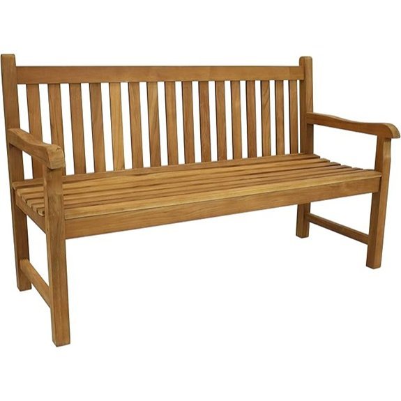 sunnydaze teak outdoor bench 2 person