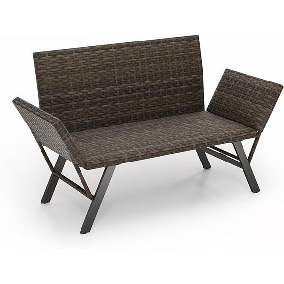 tangkula grey patio futon