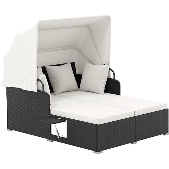 tangkula patio rattan daybed