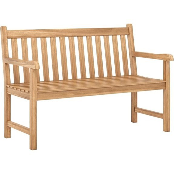 tangkula teak wood bench