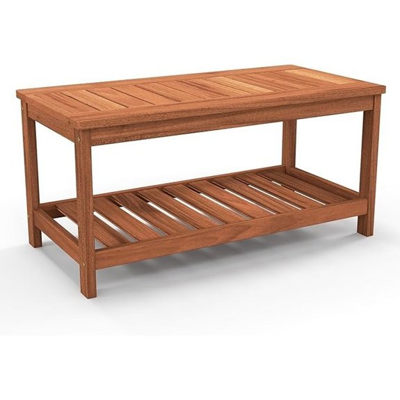 tangkula wood storage coffee table