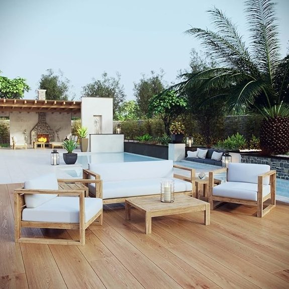 teak wood sectional set