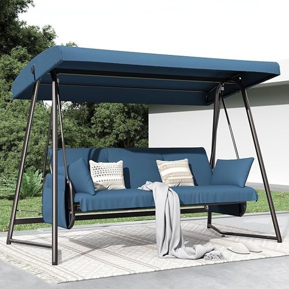 three to four seat porch swing with canopy