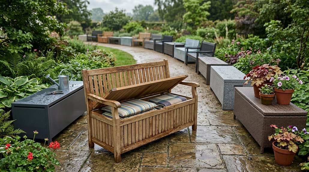 top waterproof garden storage benches
