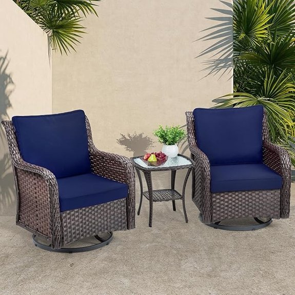 towallmark outdoor swivel bistro set