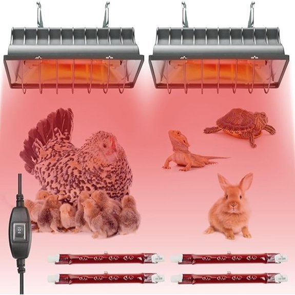 two pack 250w chicken coop heater