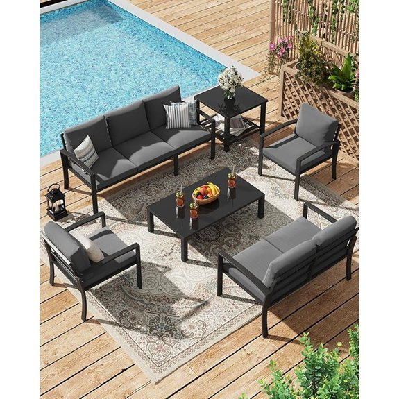 u max 7 seat aluminum patio
