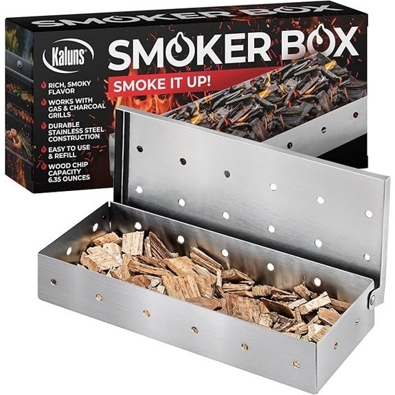 universal stainless steel smoker box for grills