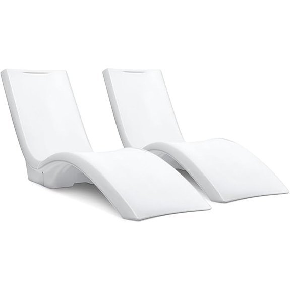 vero pool lounger pair white