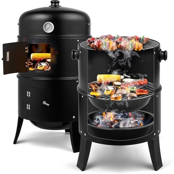 vingli 18 inch charcoal smoker