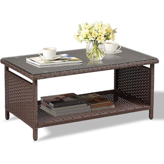 vingli wicker coffee table
