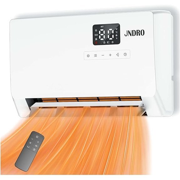 wall mounted heater with remote