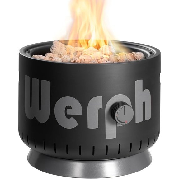 werph 17 inch propane fire pit 58 000 btu