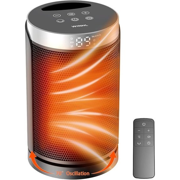 winhl portable space heater with remote