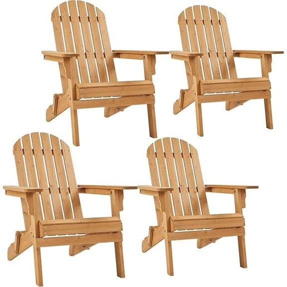 yaheetech folding adirondack chair set
