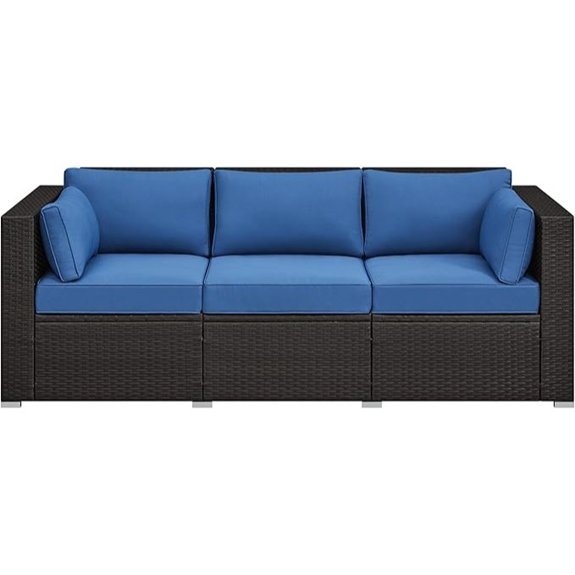 yaheetech patio wicker sofa